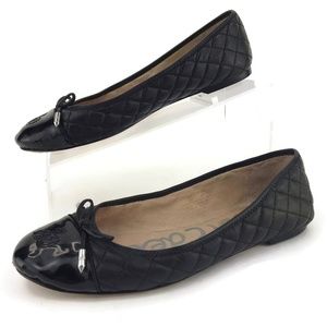 SAM EDELMAN Becka Ballet Flats Quilted Black